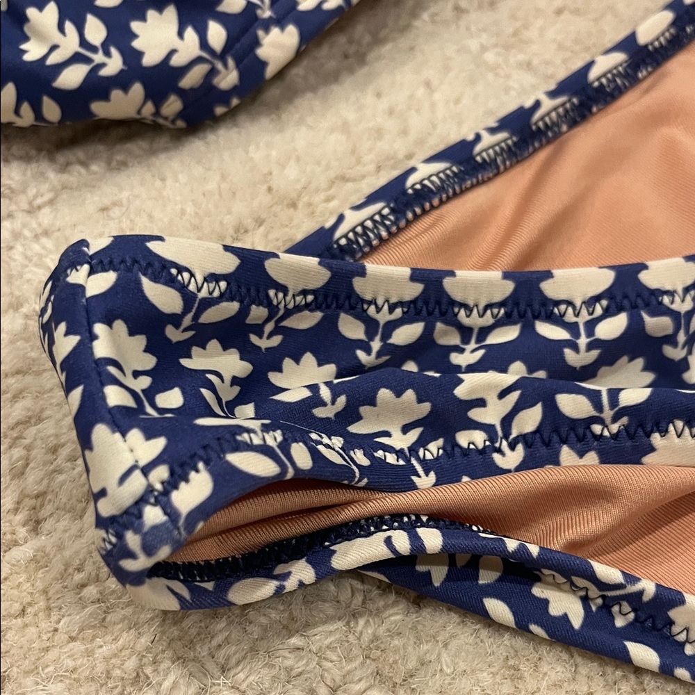 J. Crew Hipster Full-coverage Bikini Bottom in Blue Stamp Floral - Picture 5 of 6